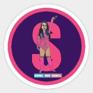 Tina doing her dance Sticker